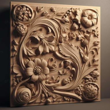 Patterns and decorations stl beige 3 3d model